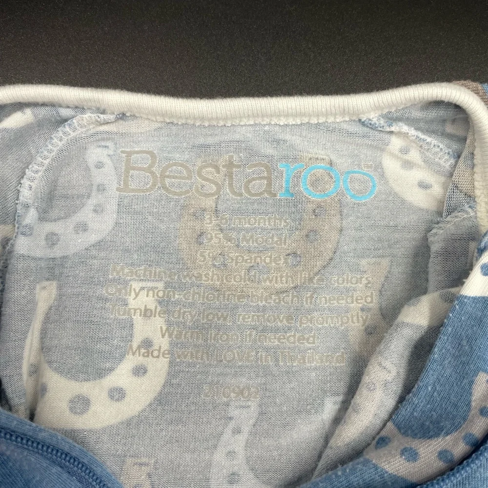 Bestaroo boys infant 3-6 months Horseshoe Footie PJ